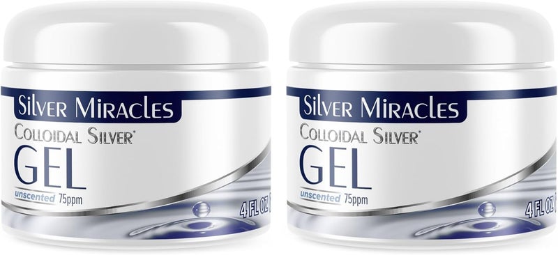 Silver Miracles Colloidal Silver Gel - Nano Silver Gel Wound Care - Healing Ointment for Burns & Irritated Skin - 4 Oz Unscented - Two Pack - Image 2